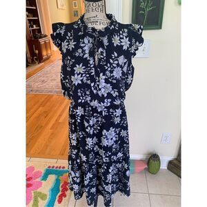 Banana Republic Ruffle Neck Midi